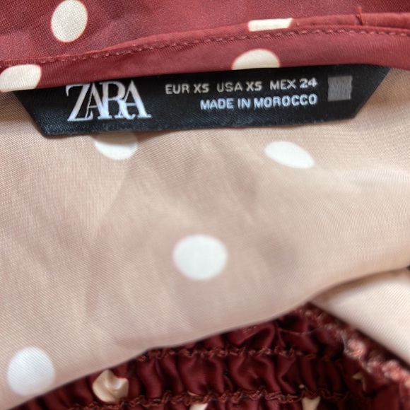 Zara long sleeve crop top. Cognac. Size XS - Picture 4 of 4